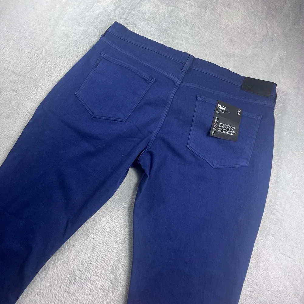 PAIGE Lennox The Skinny Slim Dark Blue Transcend‎ Stretch Men's Size 40x32 NWT